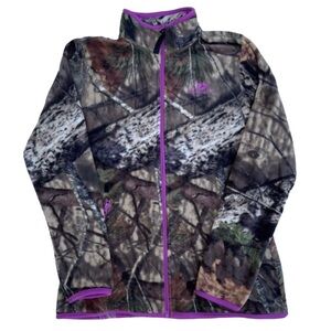 Mossy Oak Camo Fleece Full Zip Jacket Break Up Country Women Small